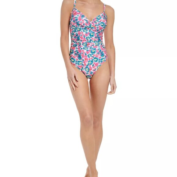 NWT Calvin Klein Womens Twist Tummy Control One Piece Swimsuit Sz 6-12 $80 FF336 - Picture 6 of 9